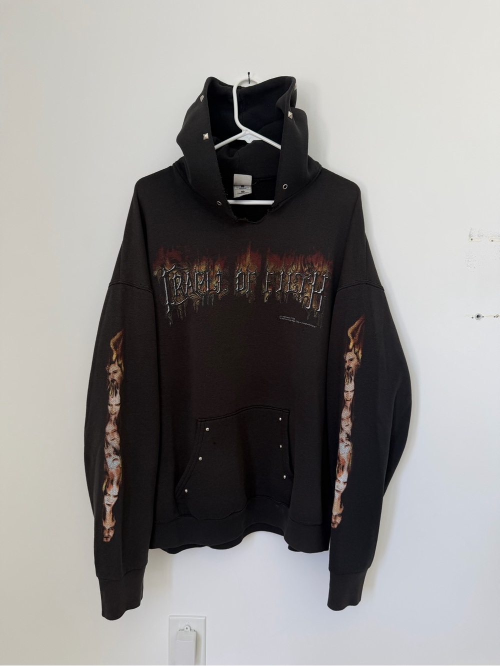 Vintage 2000 Cradle of Filth Midian Hoodie Flames Studded